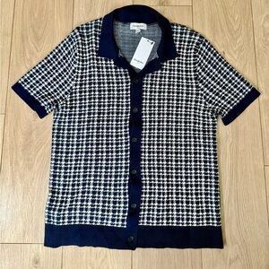 Goodfellow & Co Blue and White Checkered Polo